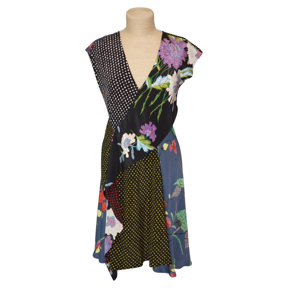 Diane Von Furstenberg zijden jurk met prints