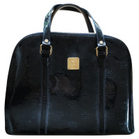 Mcm Handtasche aus Lackleder in Schwarz