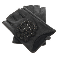 Karl Lagerfeld Handschuhe aus Leder in Schwarz
