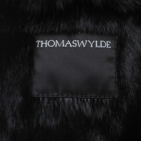 Thomas Wylde Lederen jas met bont