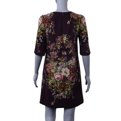 Dolce & Gabbana  Kleid mit Blumen und Schlüssel Print 