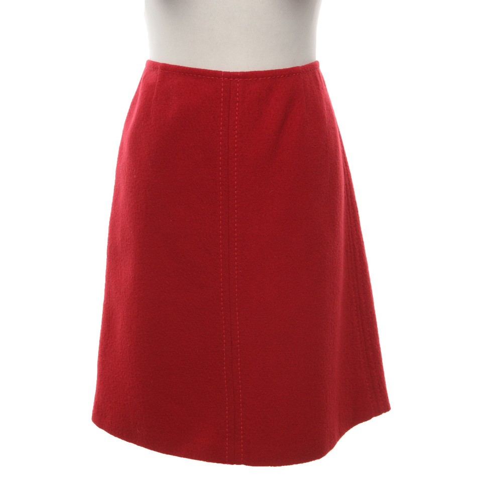 Max Mara Rock aus Wolle in Rot