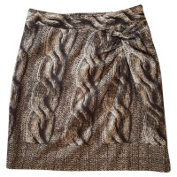 Turnover skirt knit print