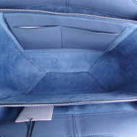 Céline Tri Fold Shoulder Bag Leer in Blauw