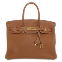 Hermès Birkin Bag 35 Leer in Bruin