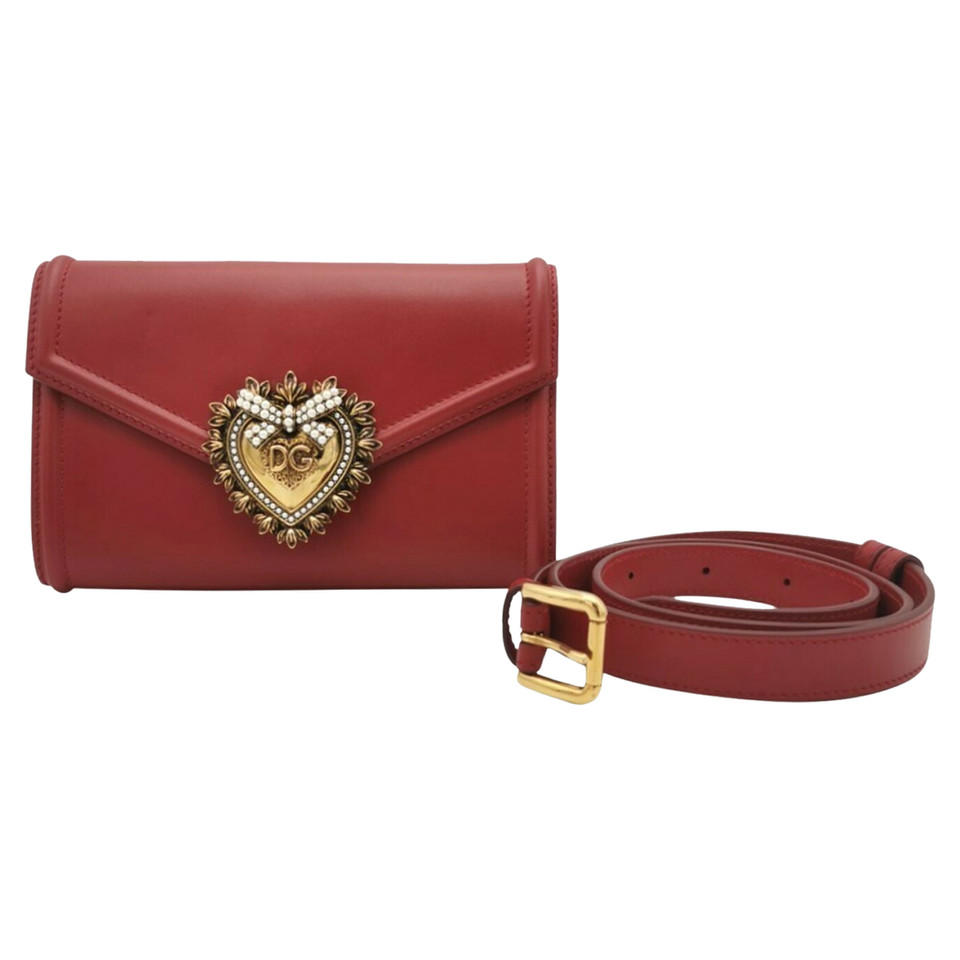Dolce & Gabbana Devotion Belt Bag en Cuir en Rouge