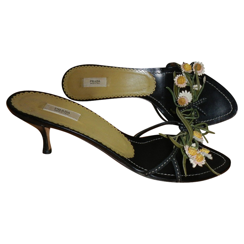 Prada shoes with flowers