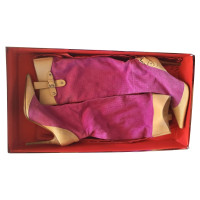 Gianmarco Lorenzi Stiefel aus Leder in Rosa / Pink