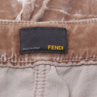 Fendi Velvet trousers in light brown