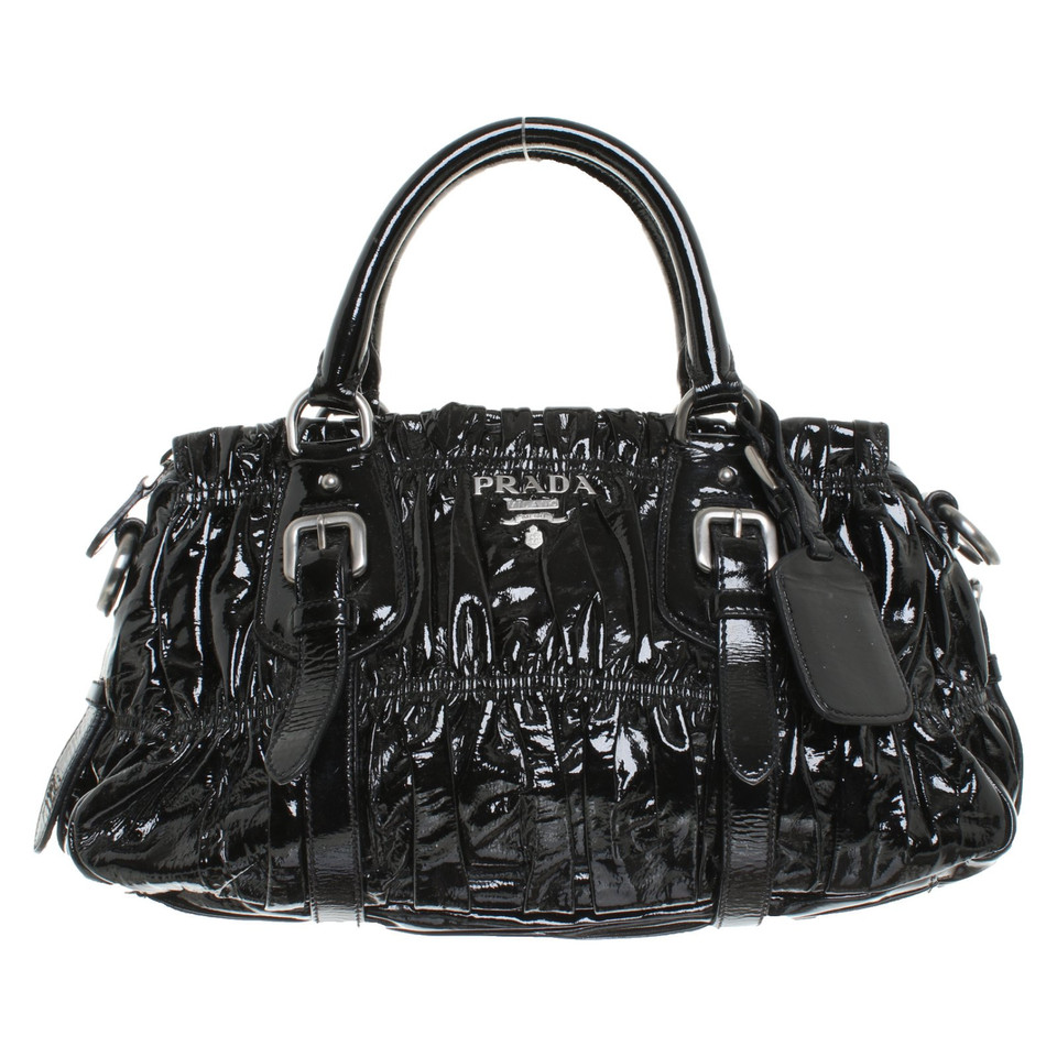 Prada Handbag Patent leather in Black