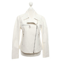 Drome Veste/Manteau en Cuir en Blanc