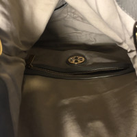 Tory Burch Graue Leder-Handtasche