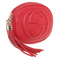 Gucci Soho Mini Chain aus Leder in Rot