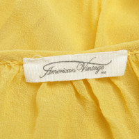 American Vintage Zijden blouse in het geel