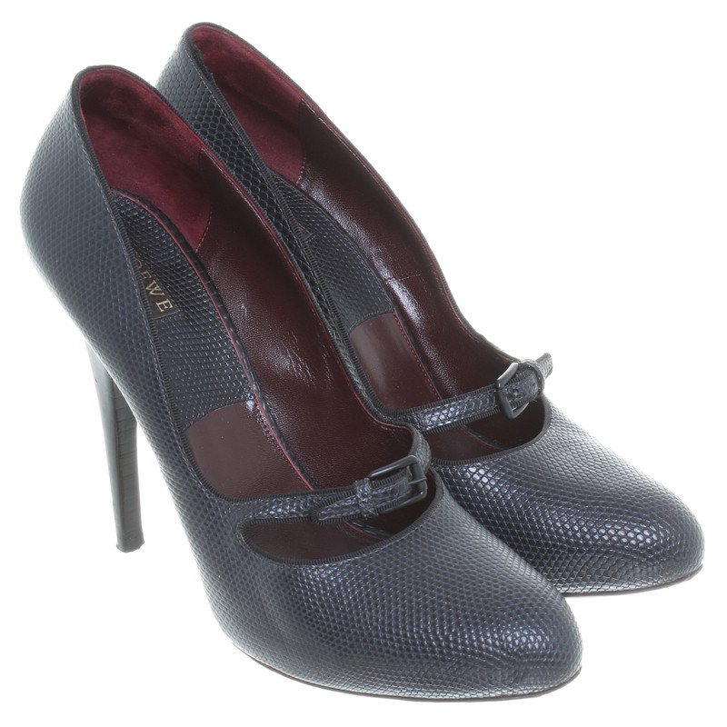 Loewe pumps in blu scuro