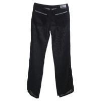 Armani Jeans pantaloni di lino in nero