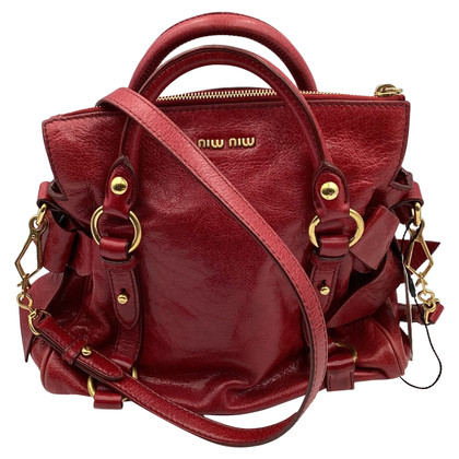 Miu Miu Shoulder bag Leather in Red