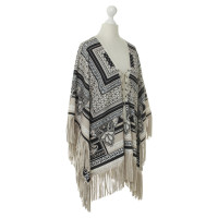 Hale Bob Patterned poncho with tassels