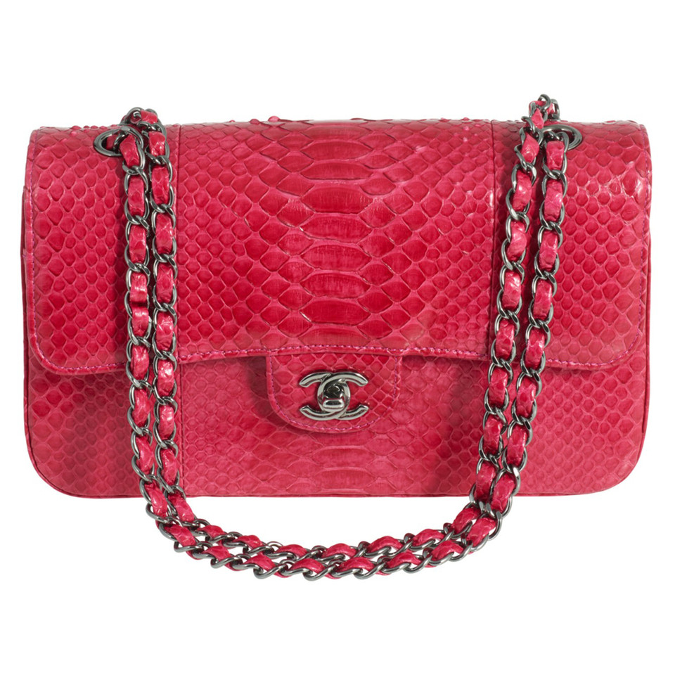 Chanel "Classic Double Flap Bag Medium" made of python leather