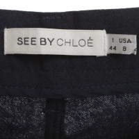 See By Chloé Wollen broeken in donkerblauw