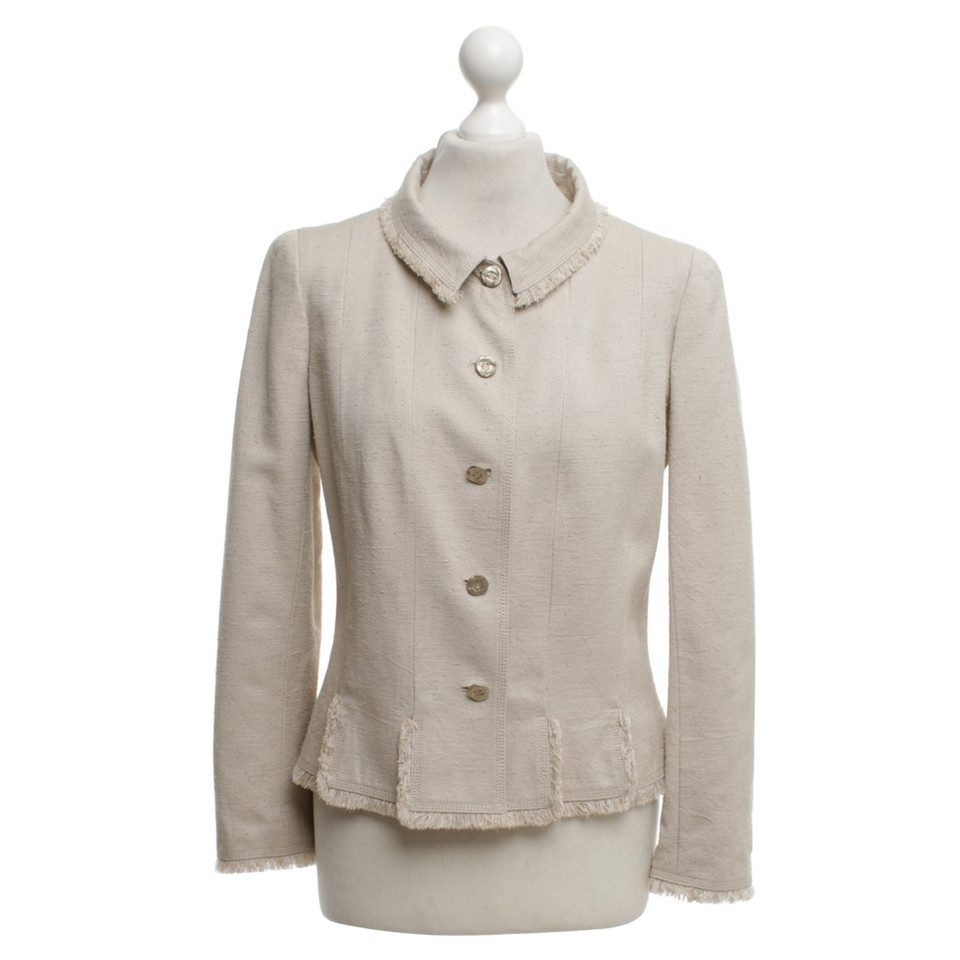 Chanel Silk Blazer in beige