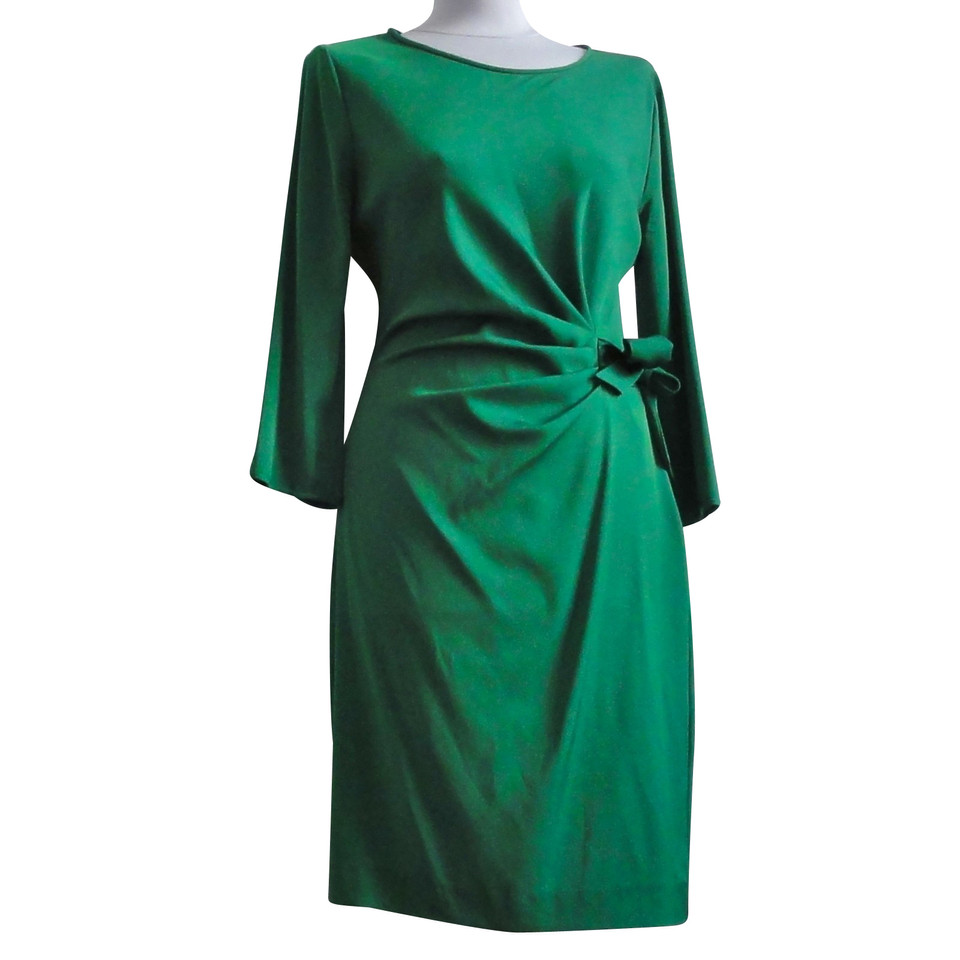 Diane Von Furstenberg Verzameld zijden jurk in groen