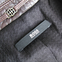 Hugo Boss Hugo Boss Brown lambskin leather Blazer 