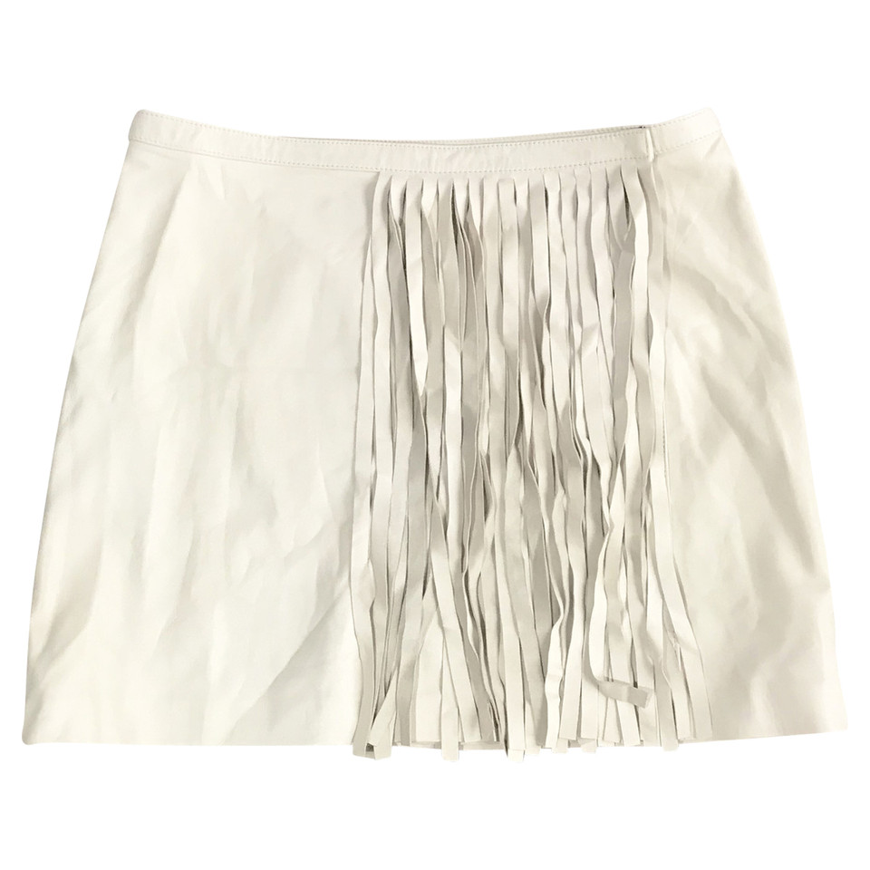 Yves Salomon Skirt Leather in White
