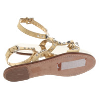 Prada Sandalen aus Leder in Gold