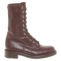 Chanel Bottes en Cuir en Marron