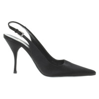 Prada raso slingbacks