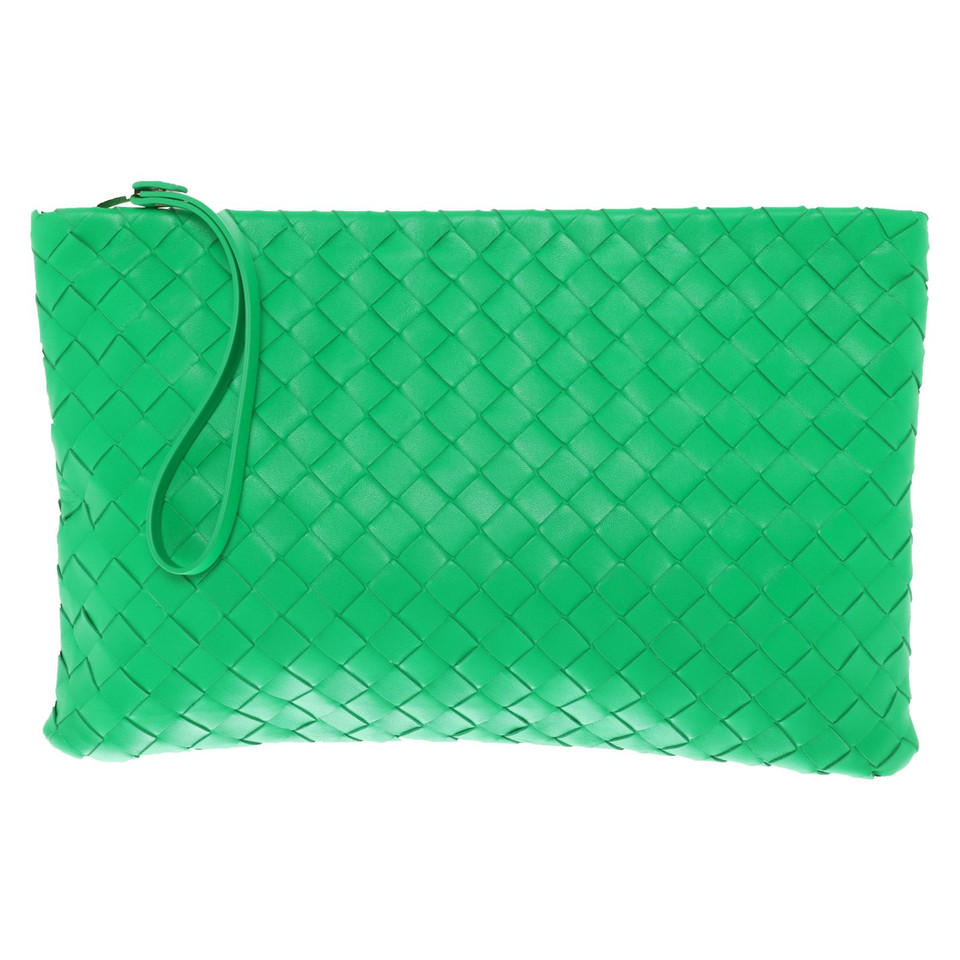 Bottega Veneta Clutch en Cuir en Vert