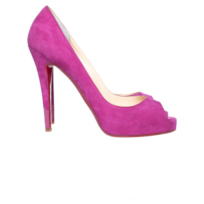 Christian Louboutin Pumps/Peeptoes Suede in Pink