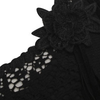 Anjuna Crochet top in black