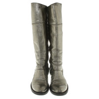 Marithé Et Francois Girbaud Leather boots with metallic effect