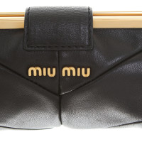 Miu Miu clutch with graphical seams