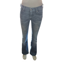 7 For All Mankind Paire de Pantalon en Denim en Bleu