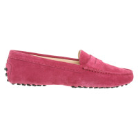 Tod's Slippers/Ballerinas Suede in Fuchsia