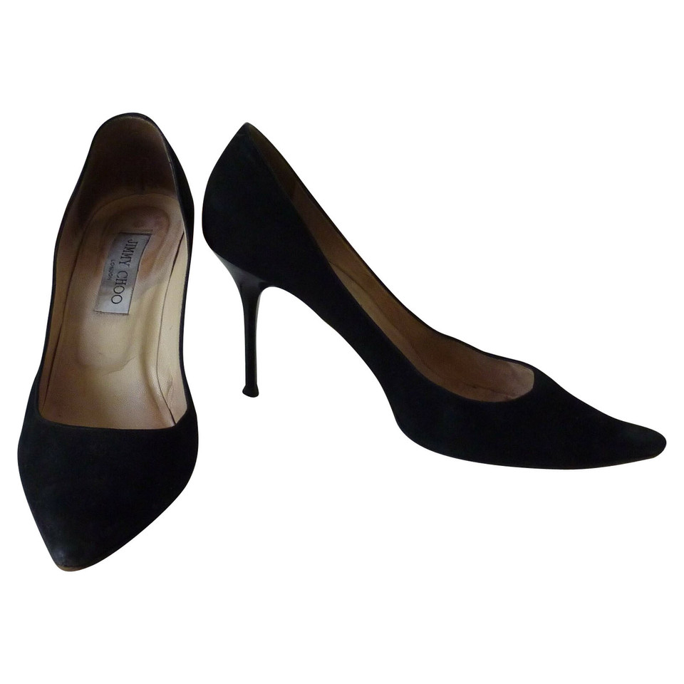 Jimmy Choo Pumps/Peeptoes en Daim en Noir