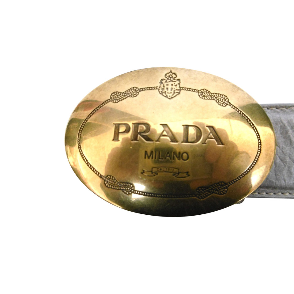 Prada Ceinture en Cuir en Beige