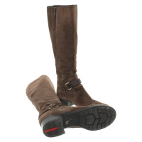 Prada Bottes en Daim en Marron