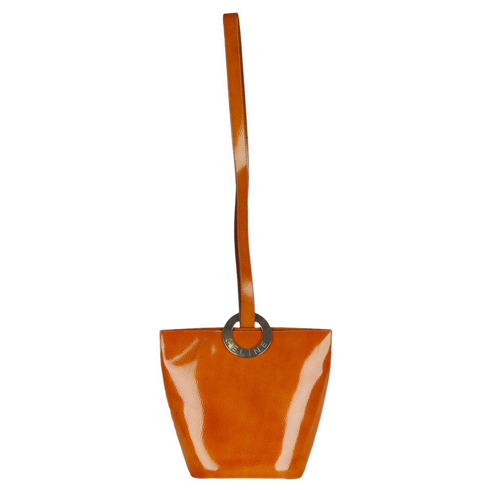Céline Bucket Bag en Cuir en Orange