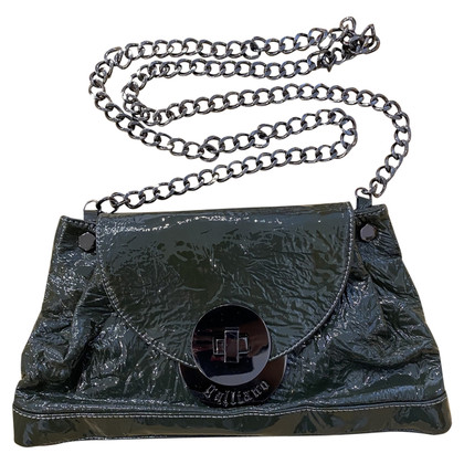 John Galliano Shoulder bag Patent leather in Green