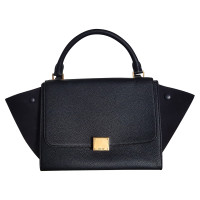 Céline Trapeze Small Leer in Blauw