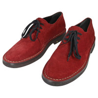 Ann Demeulemeester Veterschoenen in rood suède