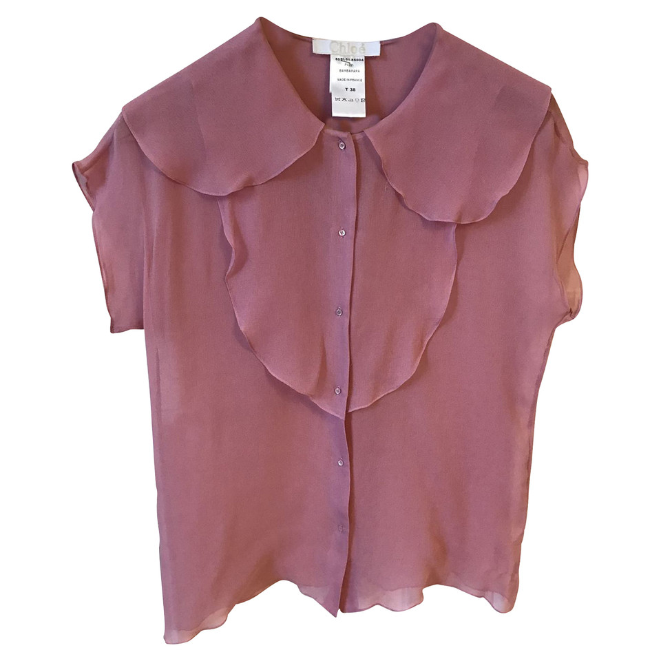 Chloé Zijden blouse in roze