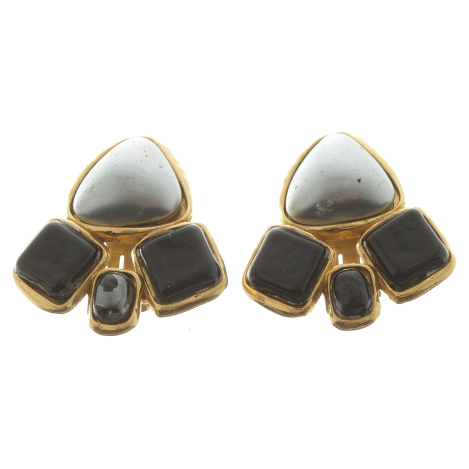 Chanel orecchini clip con pietre preziose