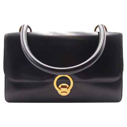 Hermès Ring Bag aus Leder in Schwarz