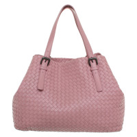 Bottega Veneta Cesta Bag aus Leder in Rosa / Pink