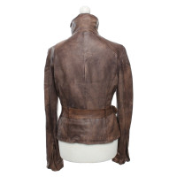 Muubaa Jacke/Mantel aus Leder in Braun